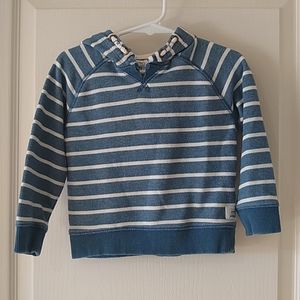 Carter's blue and white striped hoodie 2T
